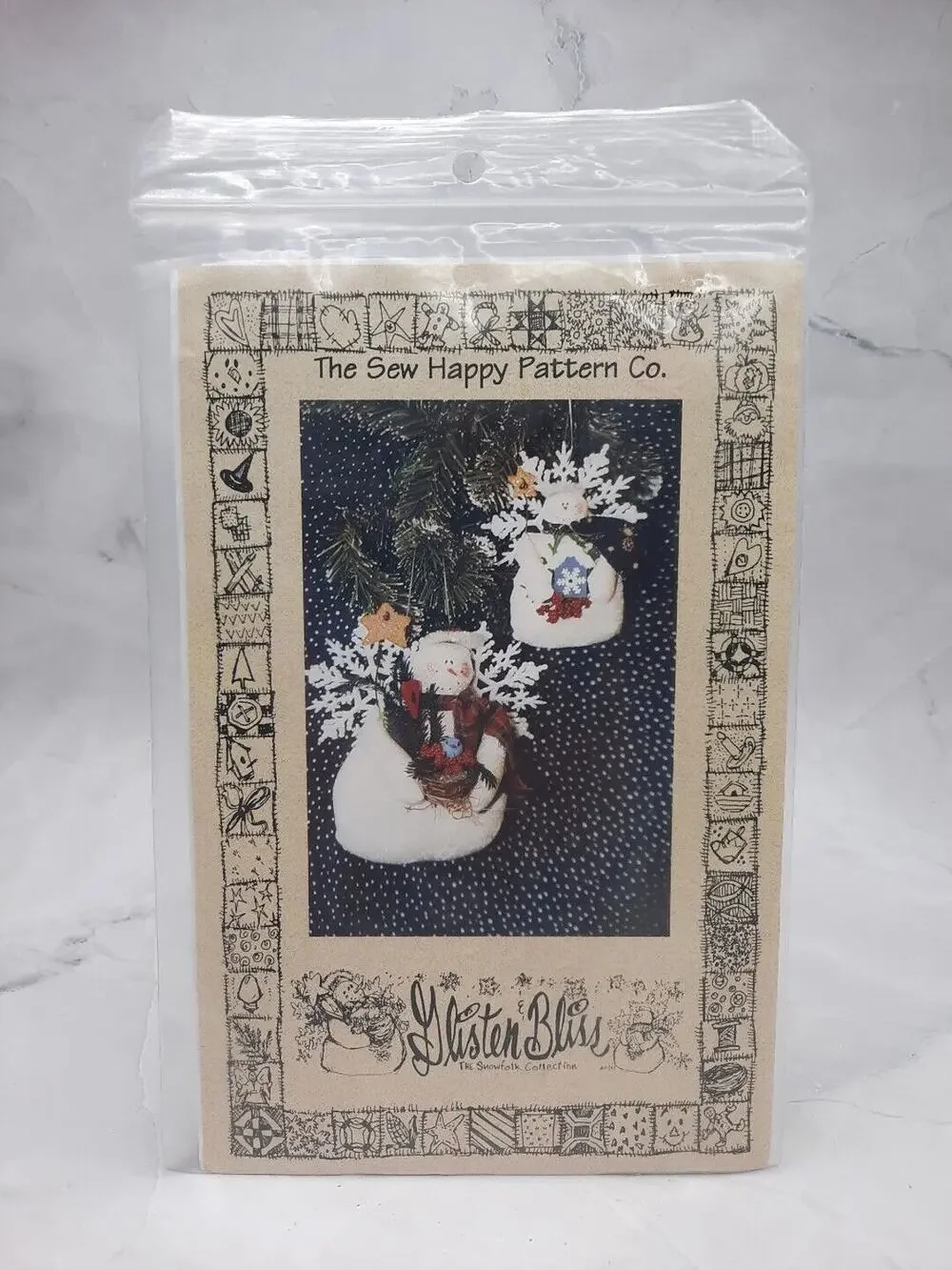 The Sew Happy Pattern Co Snow Angel Ornaments Glisten and Bliss Pattern Only